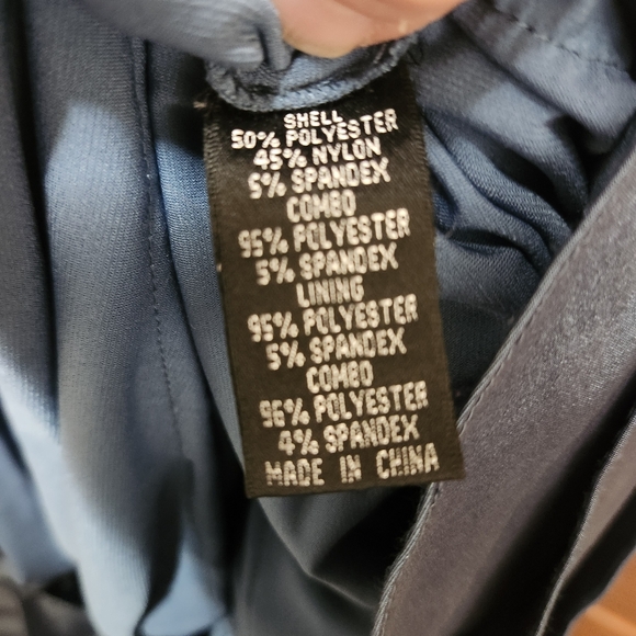 Adrianna Papelle cocktail special occasion dress scalloped skirt blue satin 12 - Picture 3 of 9